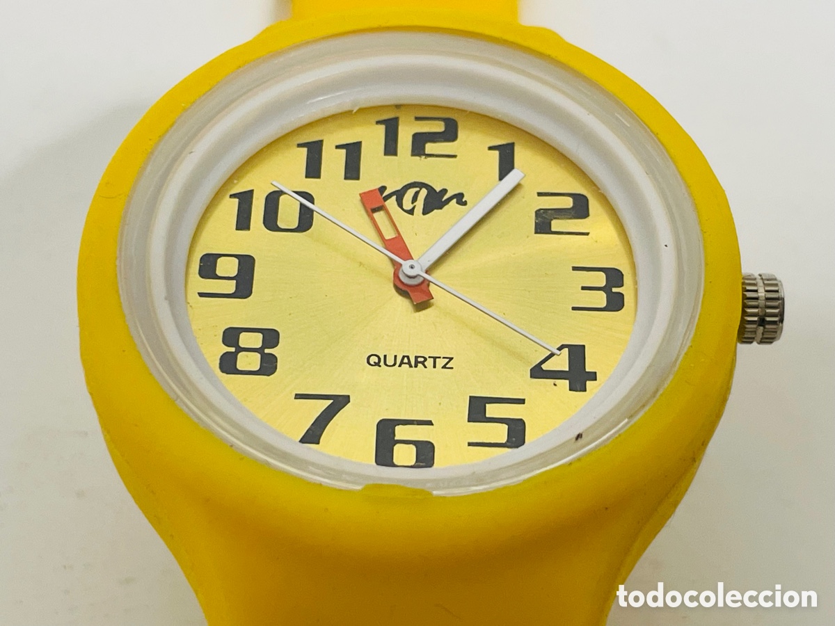 Relojes autom&aacute;ticos: Reloj amarillo silicona - Foto 8