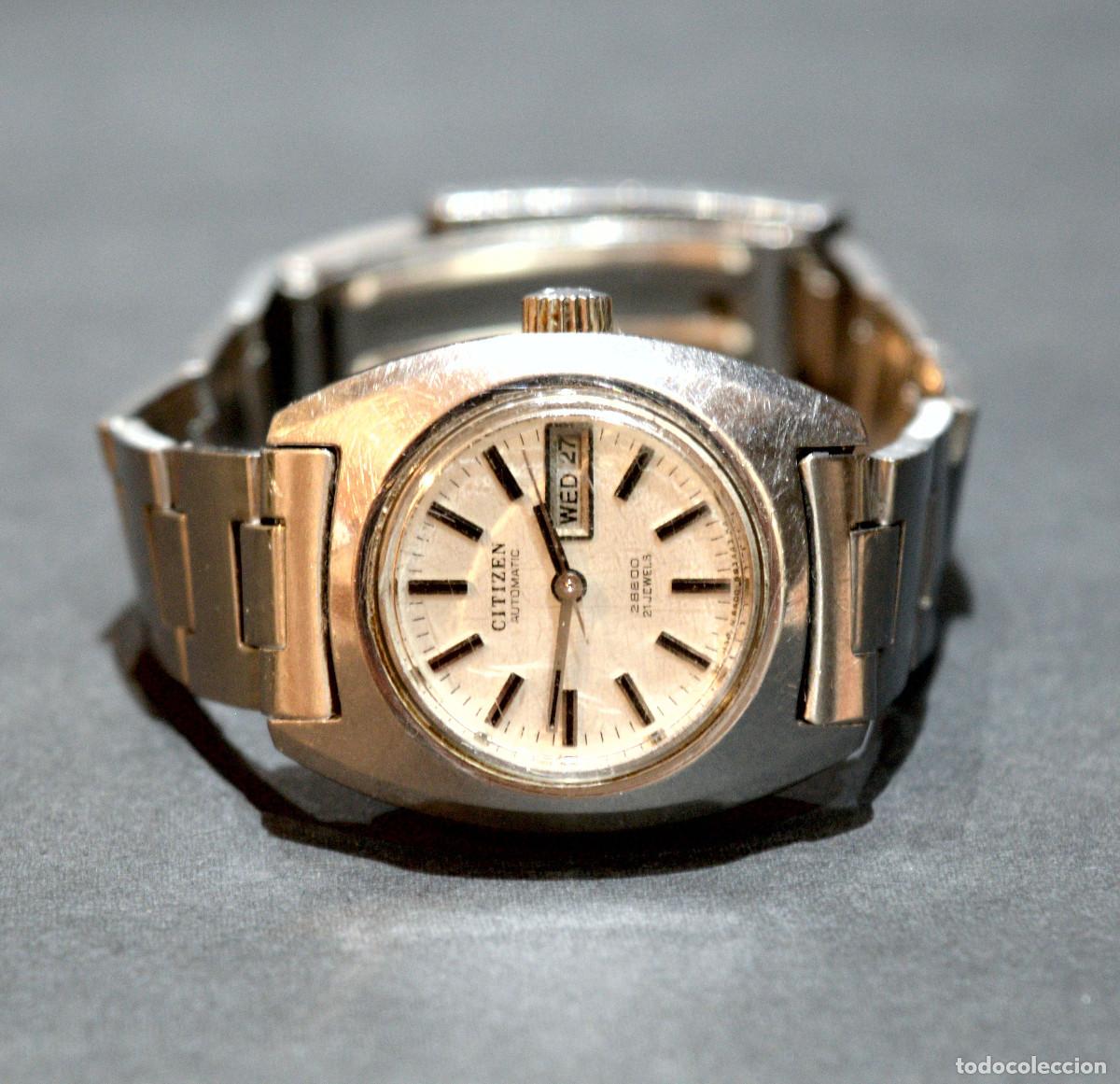 Relojes autom&aacute;ticos: ANTIGUO RELOJ DE PULSERA AUTOMATICO CITIZEN MUJER 21 RUBIS FUNCIONANDO - Foto 9