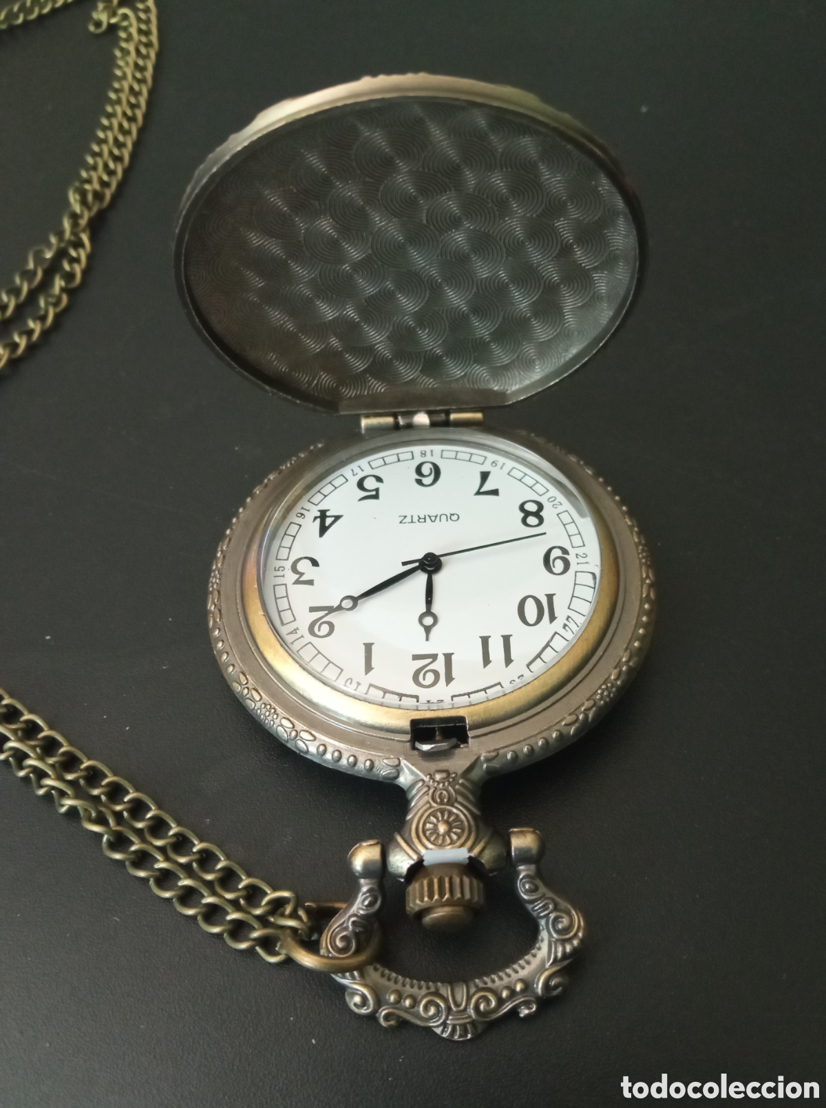 Relojes autom&aacute;ticos: RELOJ DE BOLSILLO CON CADENA. BUSTO CABALLO EN RELIEVE. - Foto 3