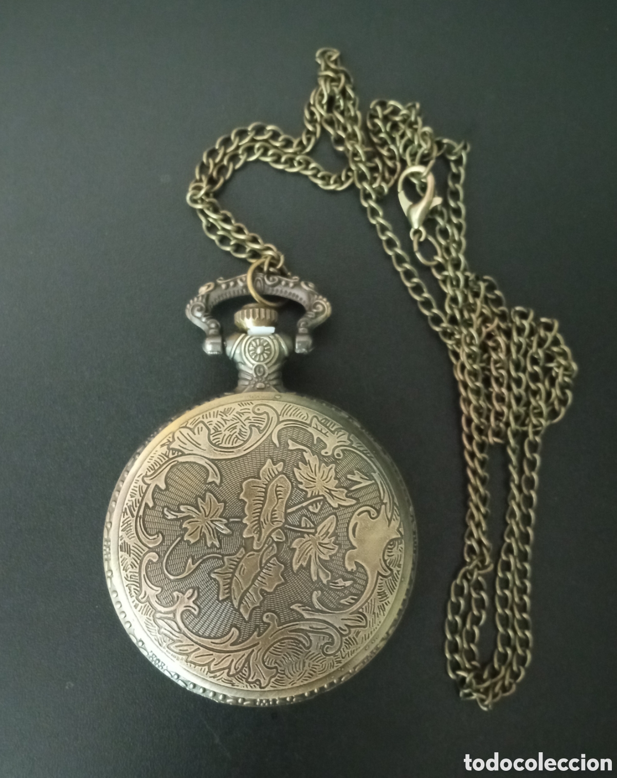 Relojes autom&aacute;ticos: RELOJ DE BOLSILLO CON CADENA. BUSTO CABALLO EN RELIEVE. - Foto 5