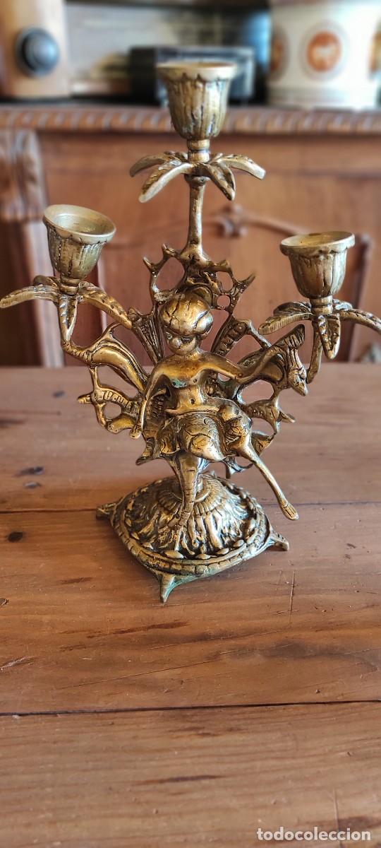 Relojes autom&aacute;ticos: RELOJ DE BRONCE Y PAREJA DE CANDELABROS - Foto 3