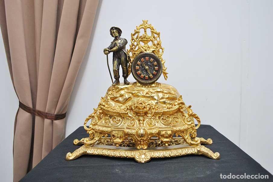 Relojes autom&aacute;ticos: RELOJ DE MESA EN BRONCE - Foto 2