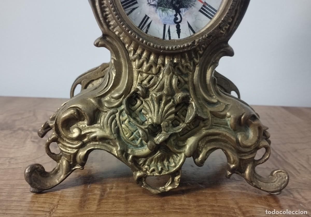 Relojes autom&aacute;ticos: Reloj de Sobremesa de Bronce Querub&iacute;n / jrsanchezantiques - Foto 7