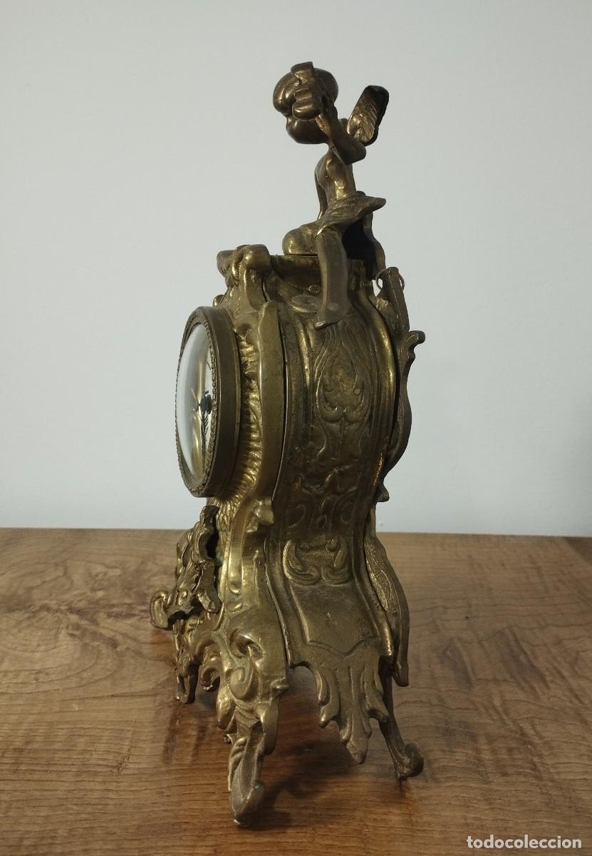 Relojes autom&aacute;ticos: Reloj de Sobremesa de Bronce Querub&iacute;n / jrsanchezantiques - Foto 8