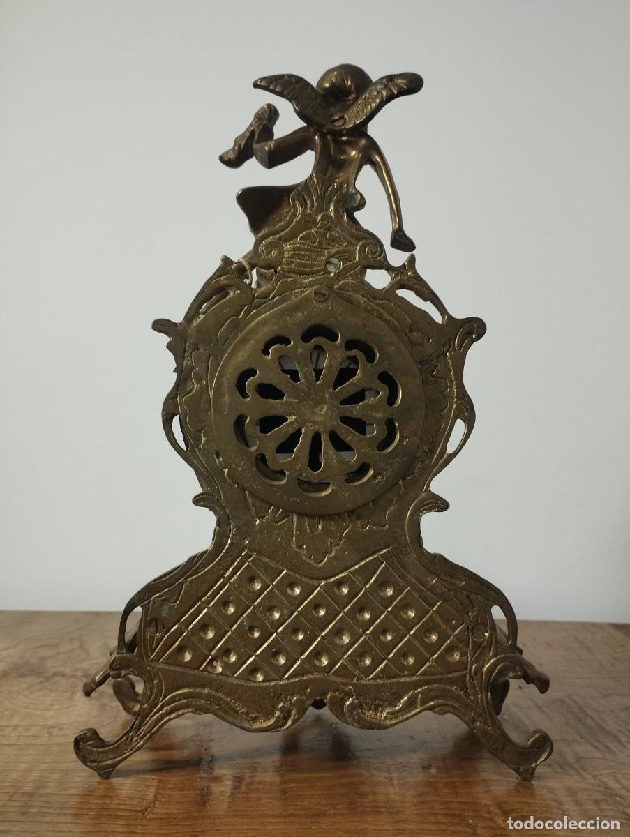 Relojes autom&aacute;ticos: Reloj de Sobremesa de Bronce Querub&iacute;n / jrsanchezantiques - Foto 9