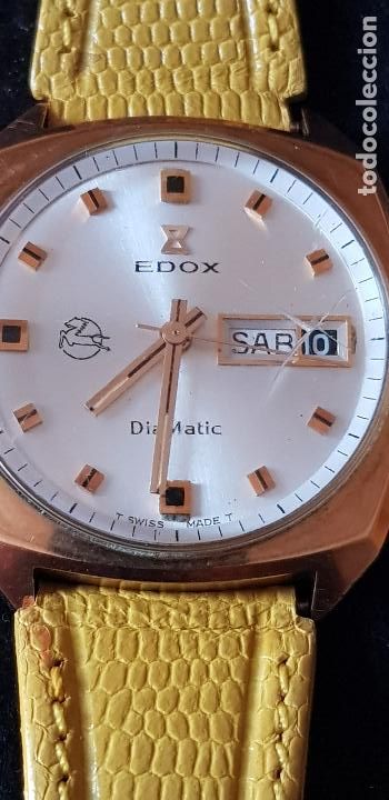 Relojes autom&aacute;ticos: EDOX AUTOMATICO,CON LOGO DE PEGASO,FUNCIONANDO DA&Ntilde;ANO EL CRISTAL - Foto 6