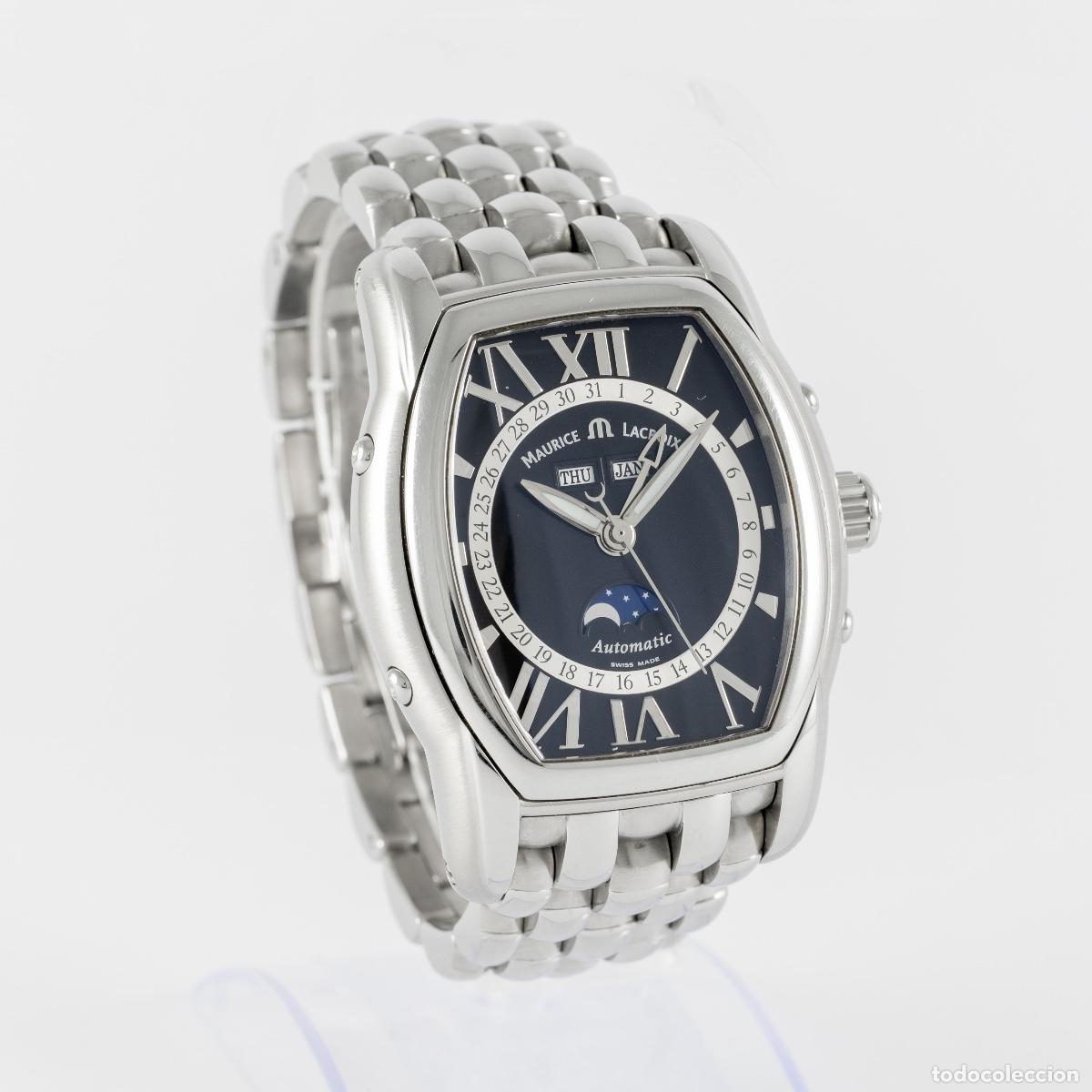 Relojes autom&aacute;ticos: Maurice Lacroix Masterpiece Phase De Lune Black Dial Ref: MP6439 - Foto 3