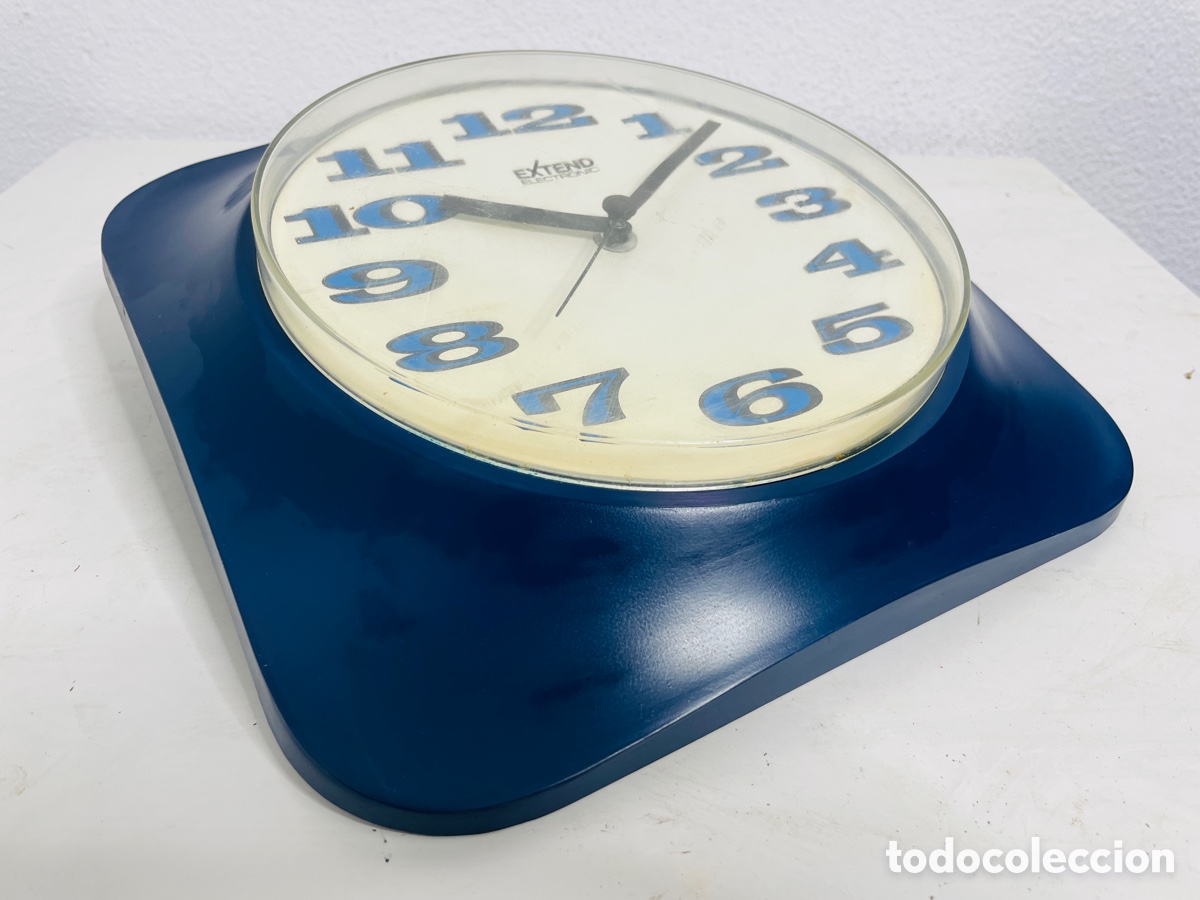 Relojes autom&aacute;ticos: Wall Clock Vintage Blue - Foto 1