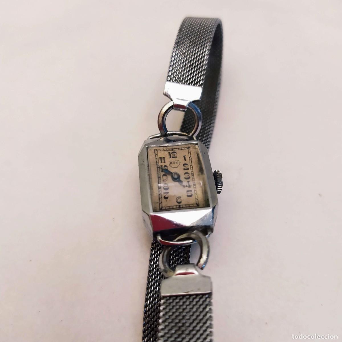Relojes autom&aacute;ticos: Reloj KOK. Mujer. Correa de malla. Plateado. - Foto 1