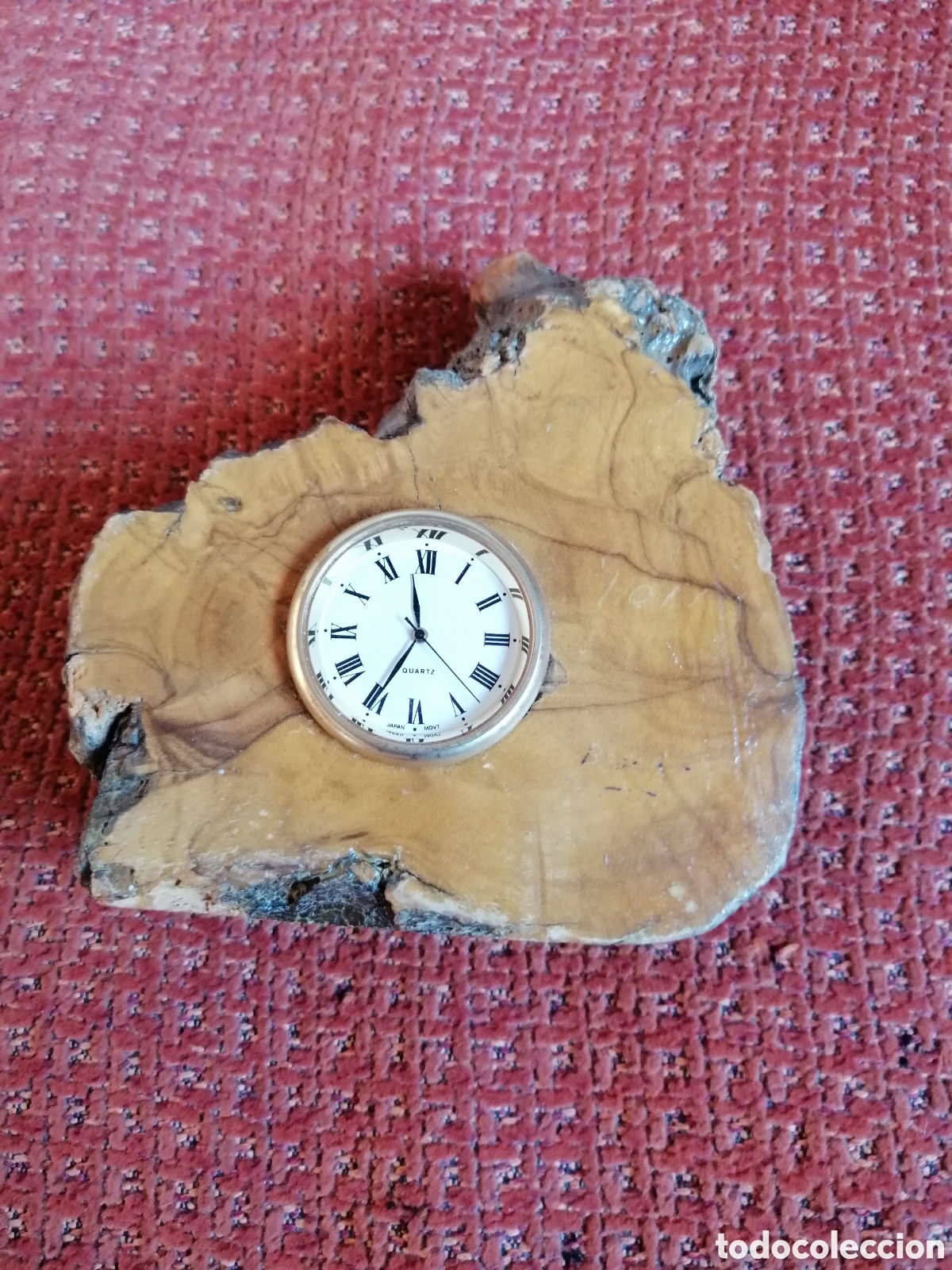 Relojes autom&aacute;ticos: RELOJ ENCASTRADO EN RA&Iacute;Z DE MADERA - Foto 5