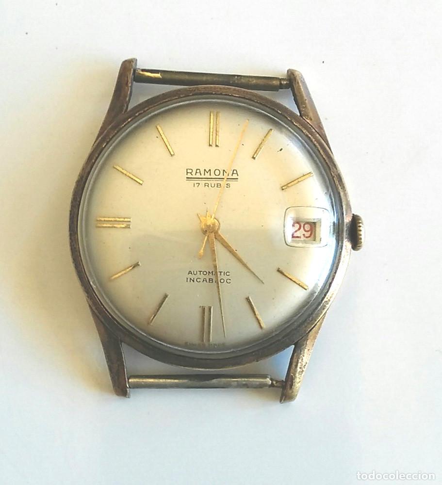 Relojes autom&aacute;ticos: Ramona Reloj Suizo Autom&aacute;tico 17 rub&iacute;s, funciona. Med. 3,4 cm - Foto 1