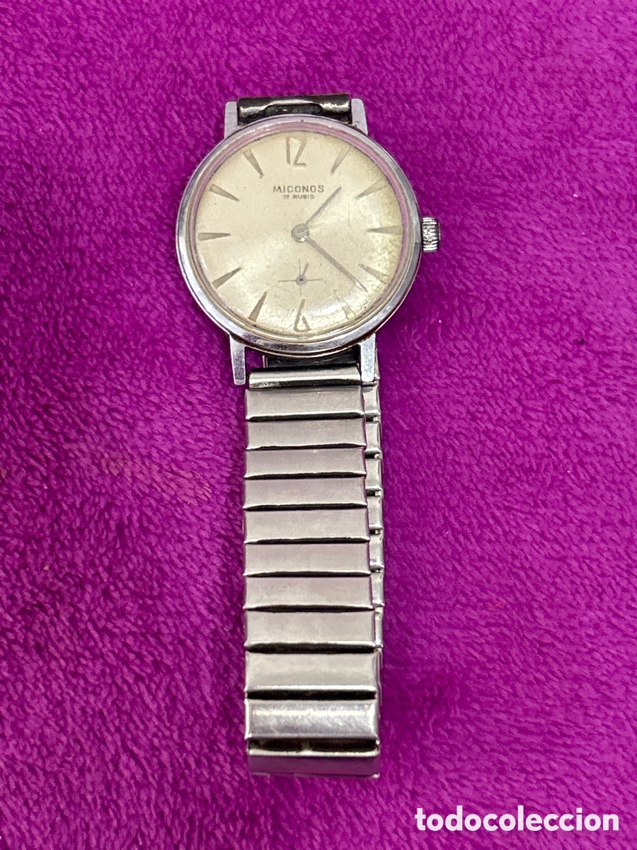 Relojes autom&aacute;ticos: ANTIGUO RELOJ AUTOM&Aacute;TICO MICONOS 17 RUBIS - Foto 1
