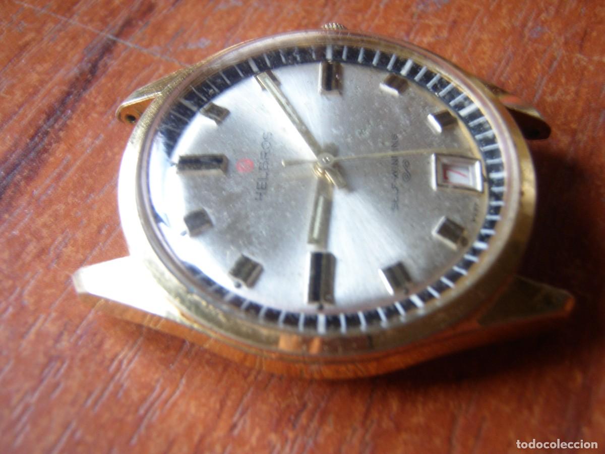 Relojes autom&aacute;ticos: RELOJ AUTOMATICO CHAPADO EN ORO HELBROS SELFWINDING NO FUNCIONA - Foto 4