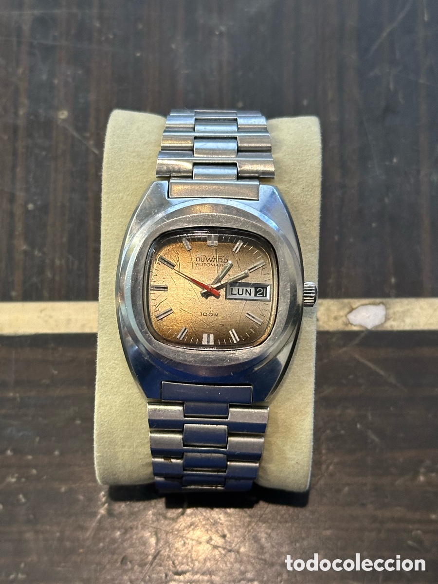 Relojes autom&aacute;ticos: RELOJ PULSERA DUWARD AUTOMATIC 100M DE LOS A&Ntilde;OS 70 - Foto 1