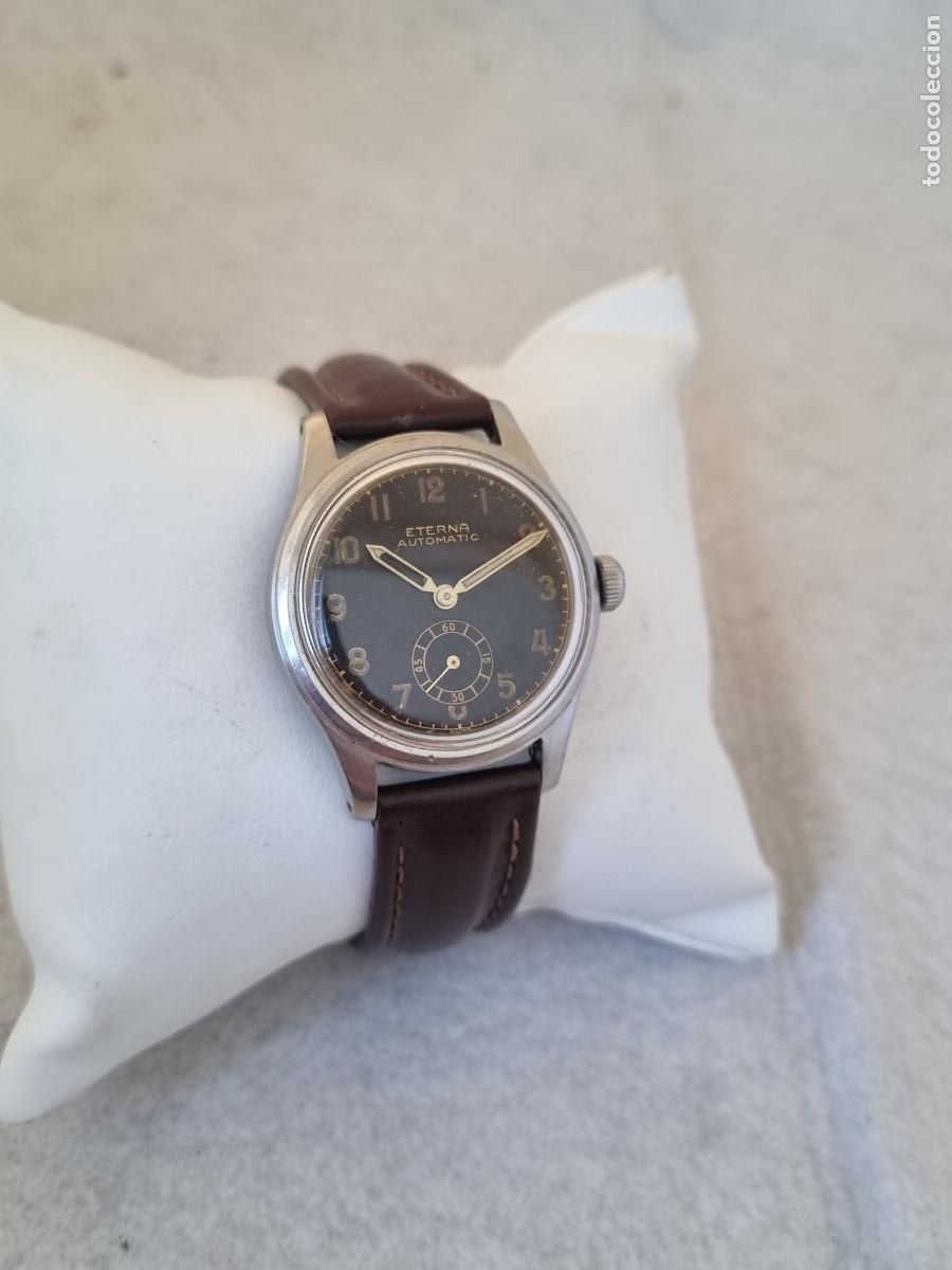 Relojes autom&aacute;ticos: ETERNA AUTOMATIC ESFERA GILT MILITAR DE PILOTO BUMPER FUNCIONADO - Foto 2