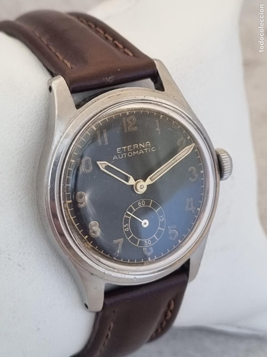 Relojes autom&aacute;ticos: ETERNA AUTOMATIC ESFERA GILT MILITAR DE PILOTO BUMPER FUNCIONADO - Foto 4