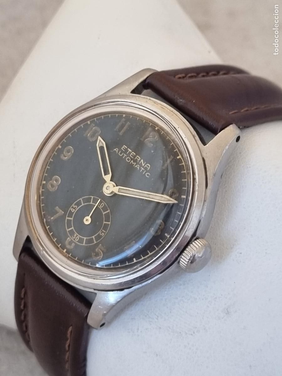 Relojes autom&aacute;ticos: ETERNA AUTOMATIC ESFERA GILT MILITAR DE PILOTO BUMPER FUNCIONADO - Foto 6