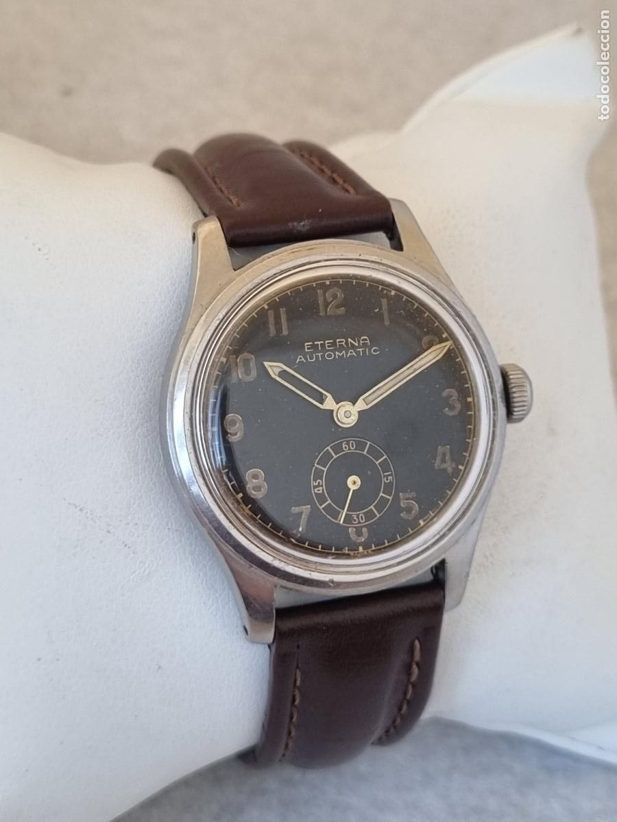 Relojes autom&aacute;ticos: ETERNA AUTOMATIC ESFERA GILT MILITAR DE PILOTO BUMPER FUNCIONADO - Foto 1