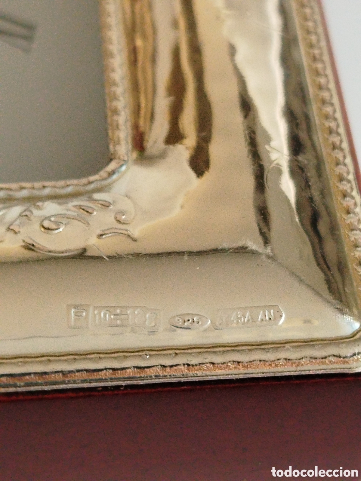 Relojes autom&aacute;ticos: Reloj de sobremesa de plata y trasera de madera - Foto 8