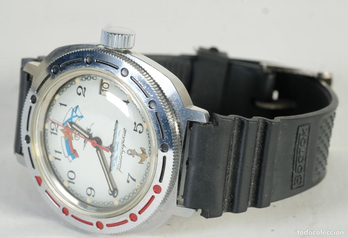 Relojes autom&aacute;ticos: Reloj sovi&eacute;tico de pulsera en metal con correa en pl&aacute;stico - Foto 3