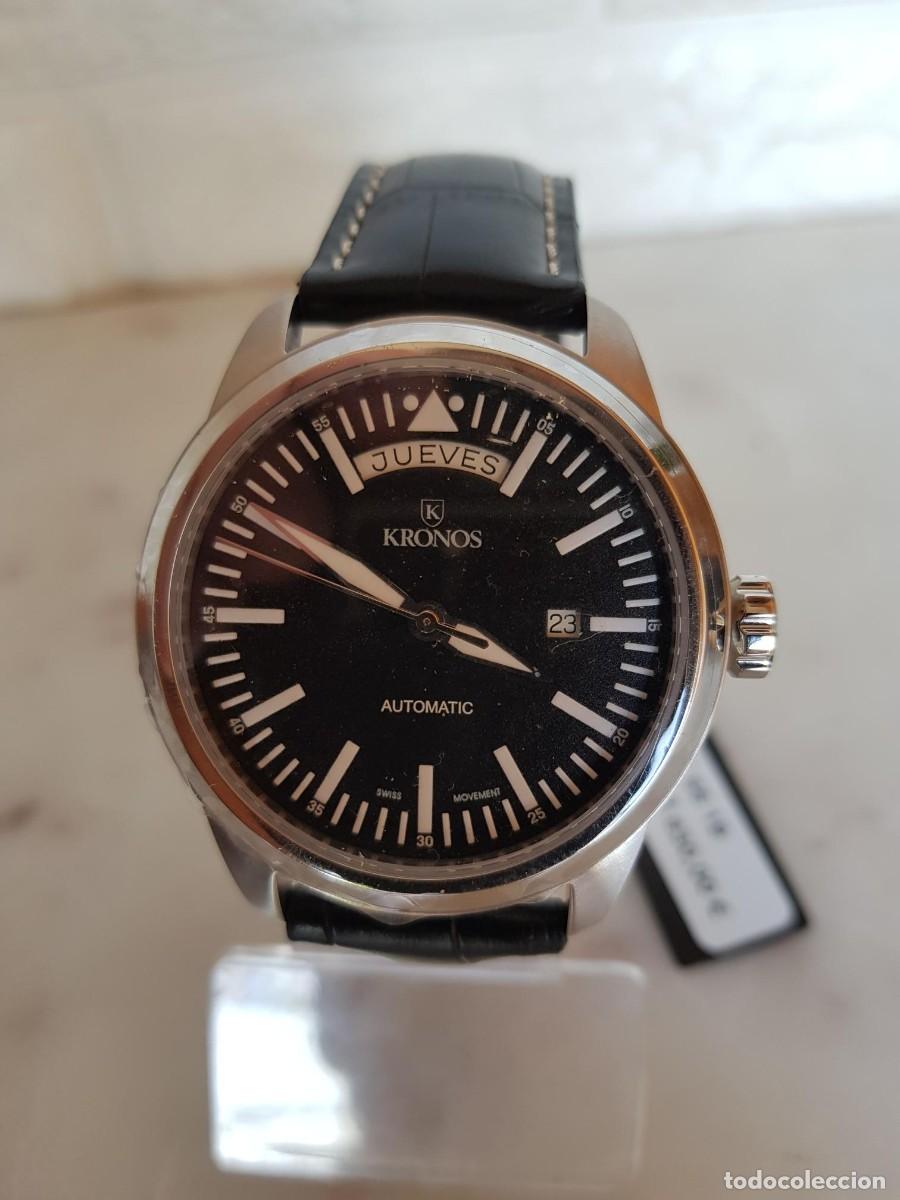 Relojes autom&aacute;ticos: RELOJ KRONOS PILOT AUTOMATIC DAY DATE BLACK - Foto 2