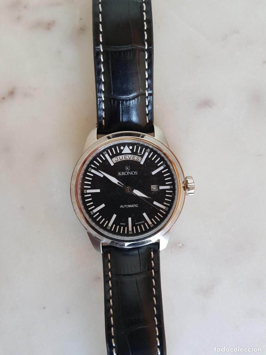 Relojes autom&aacute;ticos: RELOJ KRONOS PILOT AUTOMATIC DAY DATE BLACK - Foto 5