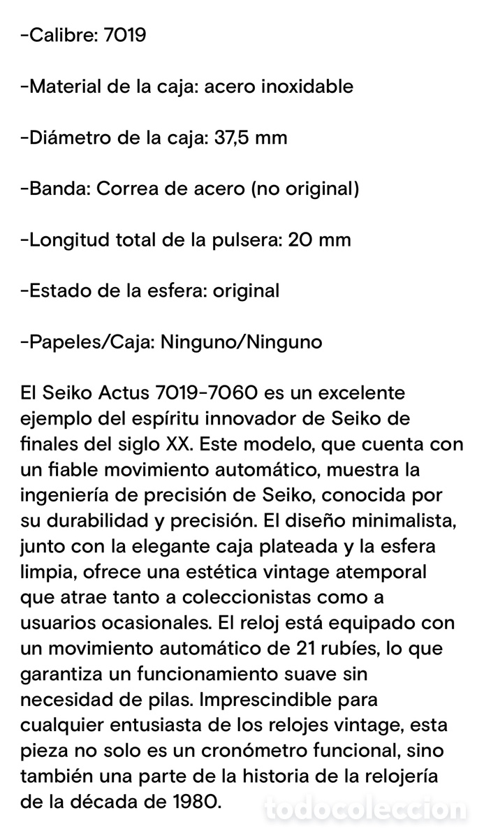 Relojes autom&aacute;ticos: RELOJ PULSERA CABALLERO SEIKO ACTUS - Foto 10
