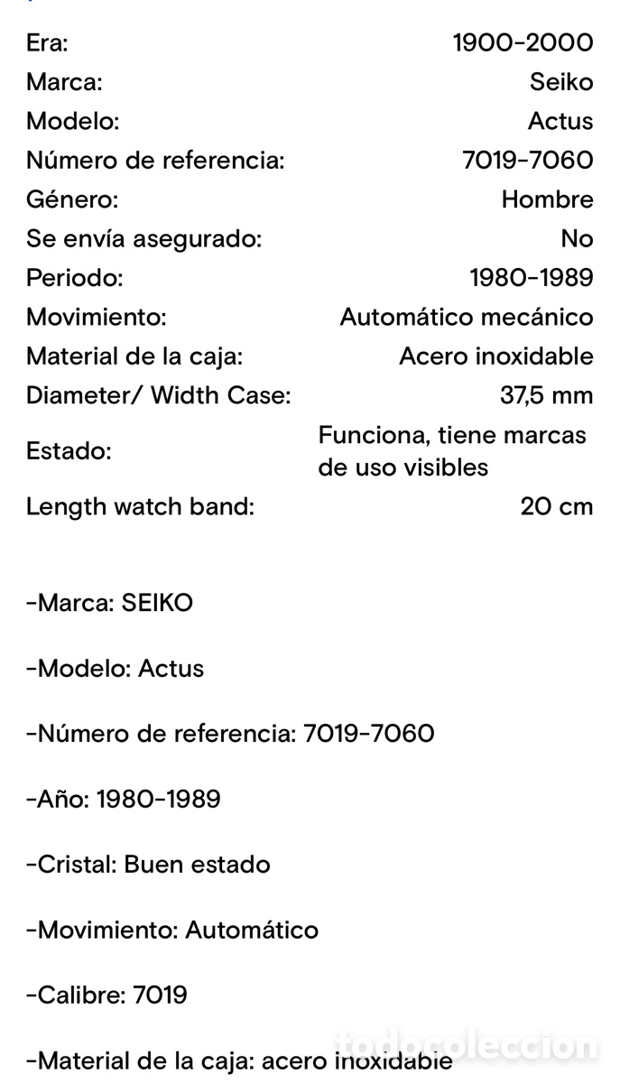 Relojes autom&aacute;ticos: RELOJ PULSERA CABALLERO SEIKO ACTUS - Foto 11