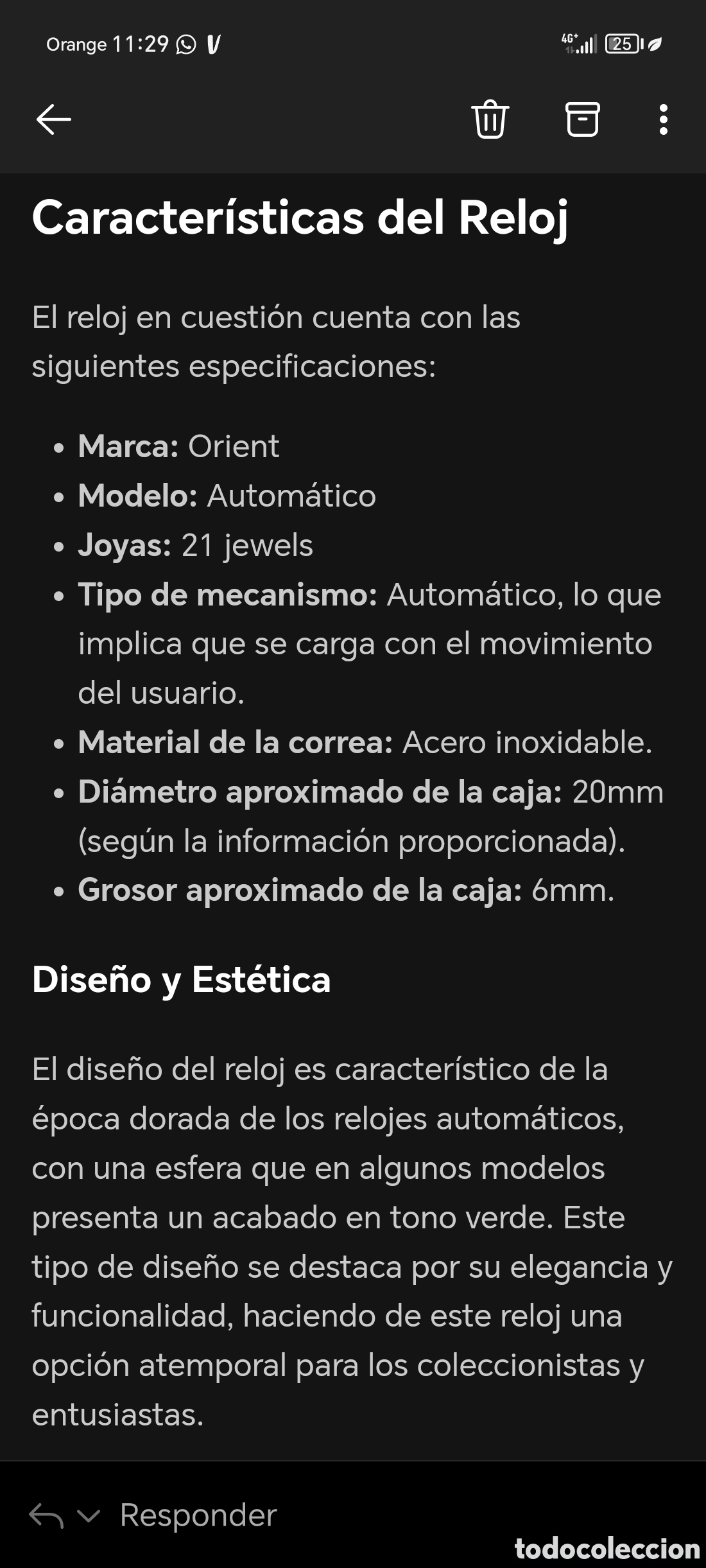 Relojes autom&aacute;ticos: Reloj orient autom&aacute;tico 21 jewels - Foto 3