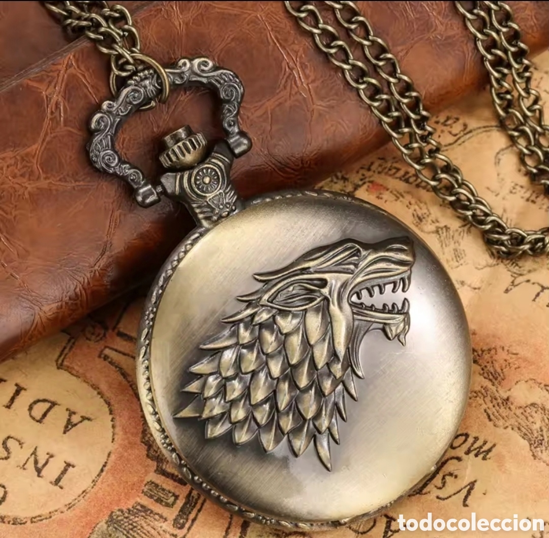 Relojes autom&aacute;ticos: RELOJ DE BOLSILLO LOBO JACK. JUEGO DE TRONOS - Foto 2