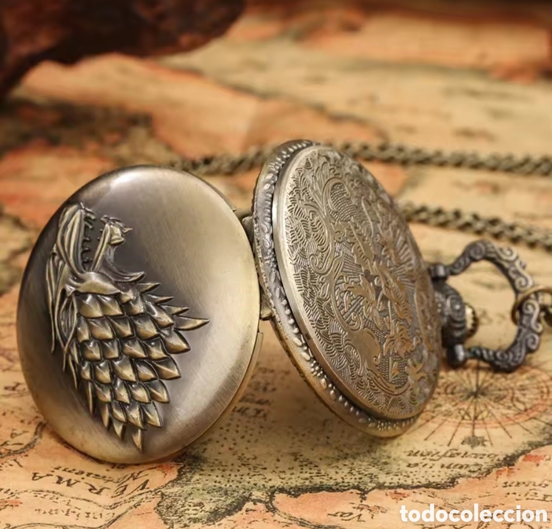 Relojes autom&aacute;ticos: RELOJ DE BOLSILLO LOBO JACK. JUEGO DE TRONOS - Foto 4