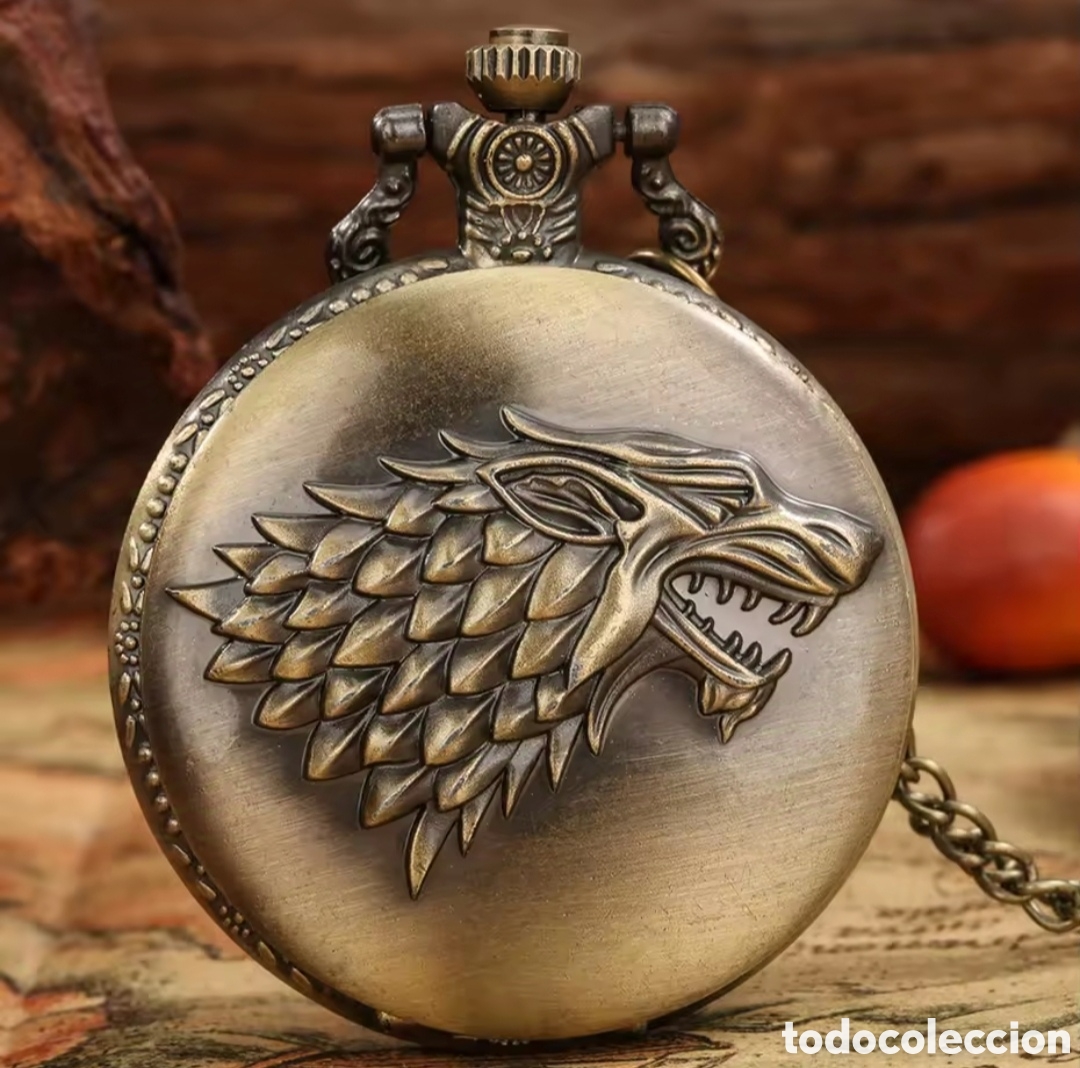 Relojes autom&aacute;ticos: RELOJ DE BOLSILLO LOBO JACK. JUEGO DE TRONOS - Foto 1