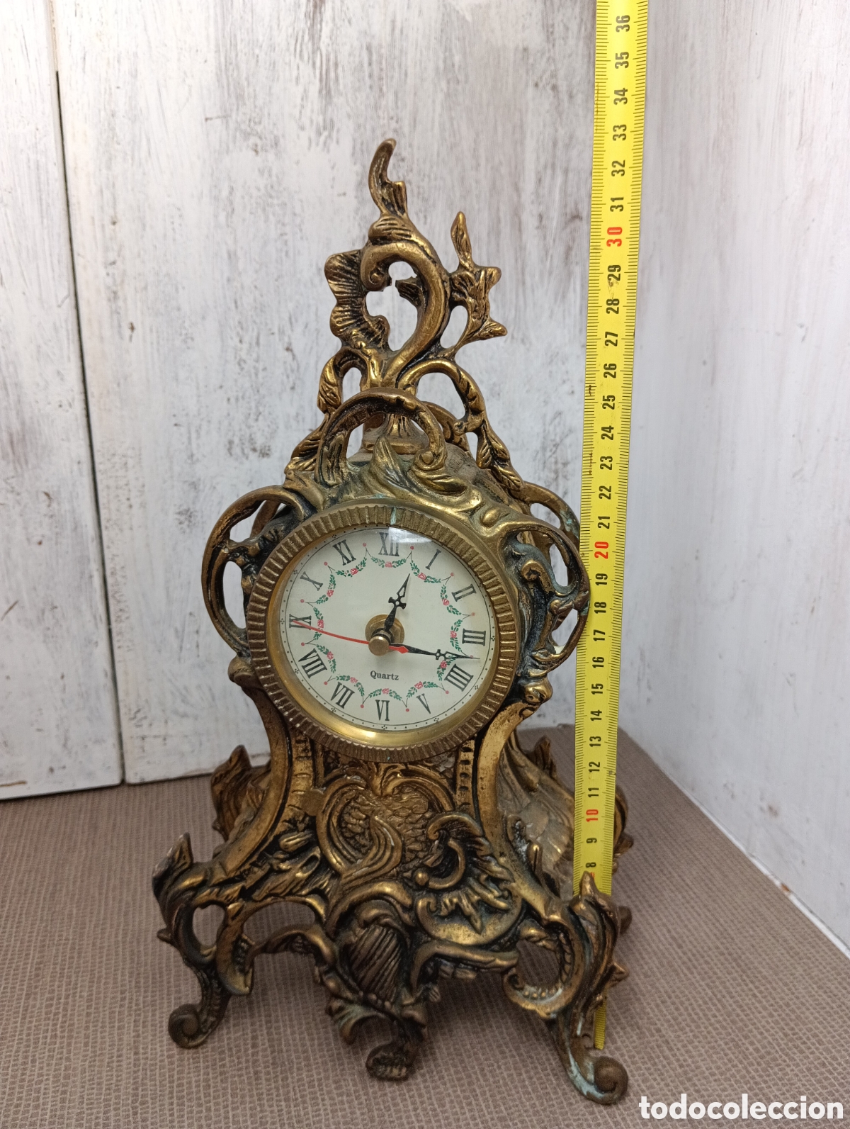 Relojes autom&aacute;ticos: ANTIGUO RELOJ SOBREMESA EN LAT&Oacute;N. - Foto 3
