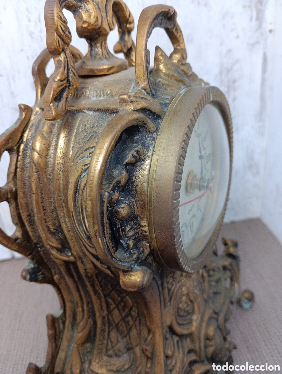 Relojes autom&aacute;ticos: ANTIGUO RELOJ SOBREMESA EN LAT&Oacute;N. - Foto 13