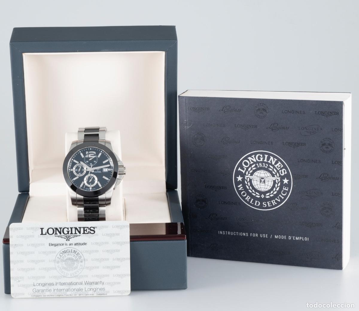 Relojes autom&aacute;ticos: Longines Conquest Ceramic Automatic Chronograph Ref: L3.661.4.56.7 - Foto 2