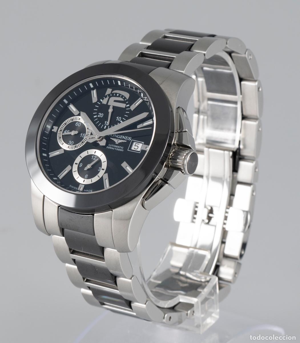 Relojes autom&aacute;ticos: Longines Conquest Ceramic Automatic Chronograph Ref: L3.661.4.56.7 - Foto 4
