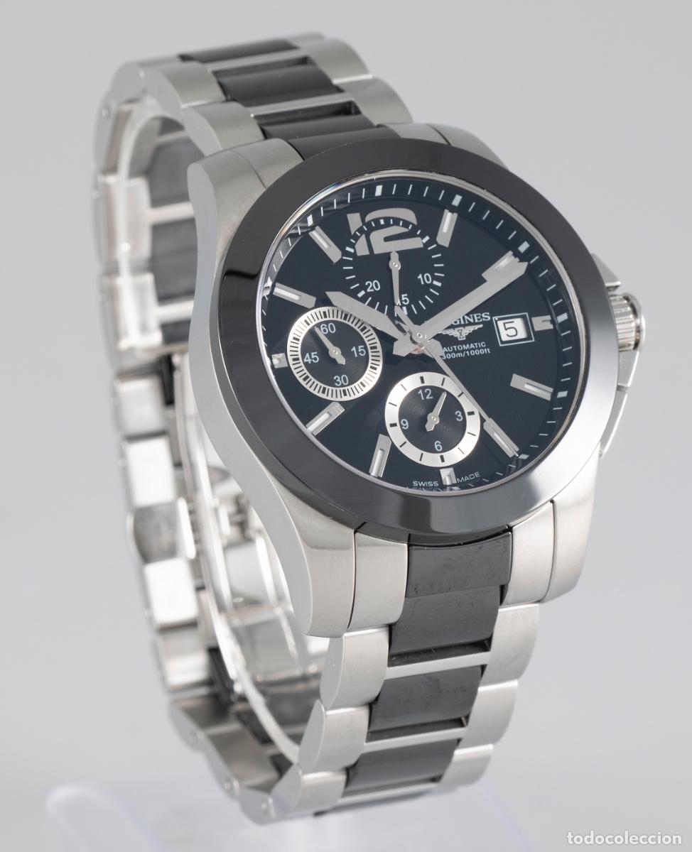 Relojes autom&aacute;ticos: Longines Conquest Ceramic Automatic Chronograph Ref: L3.661.4.56.7 - Foto 7