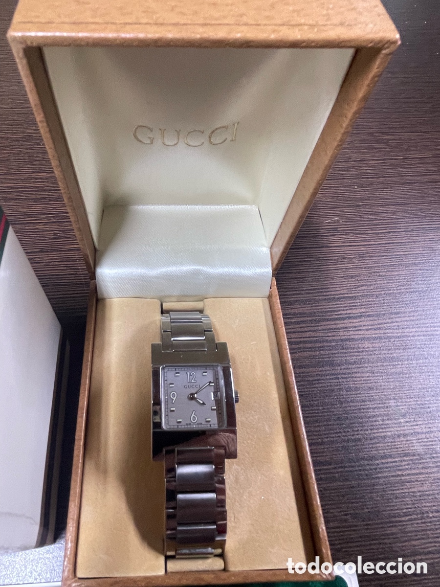Relojes autom&aacute;ticos: Reloj Gucci 7700L unisex rectangular - Foto 5