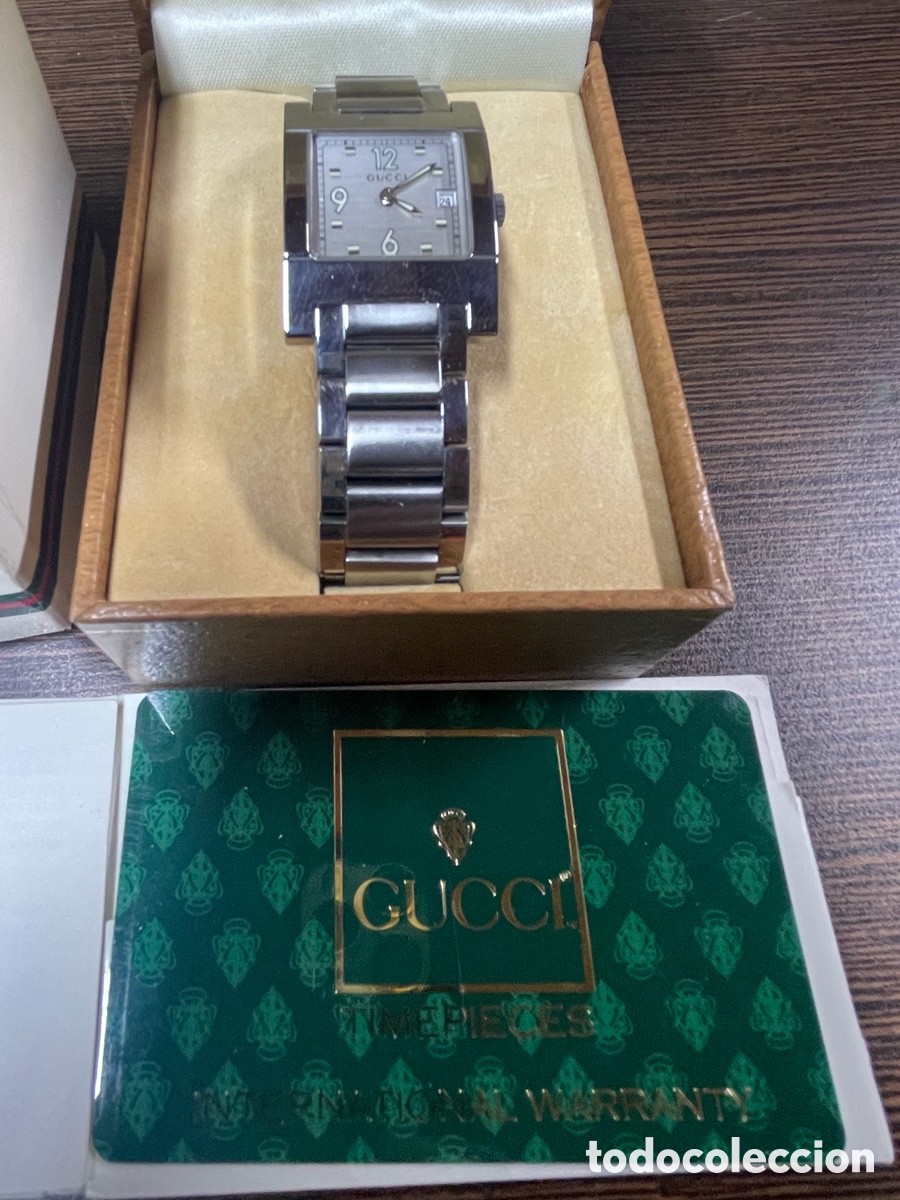 Relojes autom&aacute;ticos: Reloj Gucci 7700L unisex rectangular - Foto 6