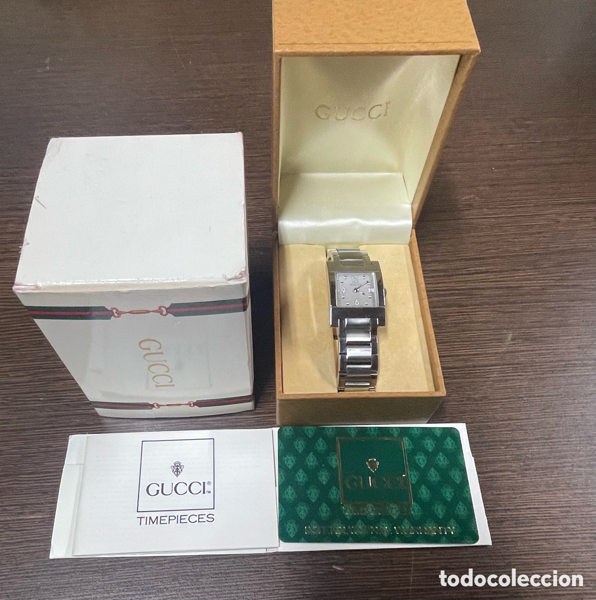 Relojes autom&aacute;ticos: Reloj Gucci 7700L unisex rectangular - Foto 1