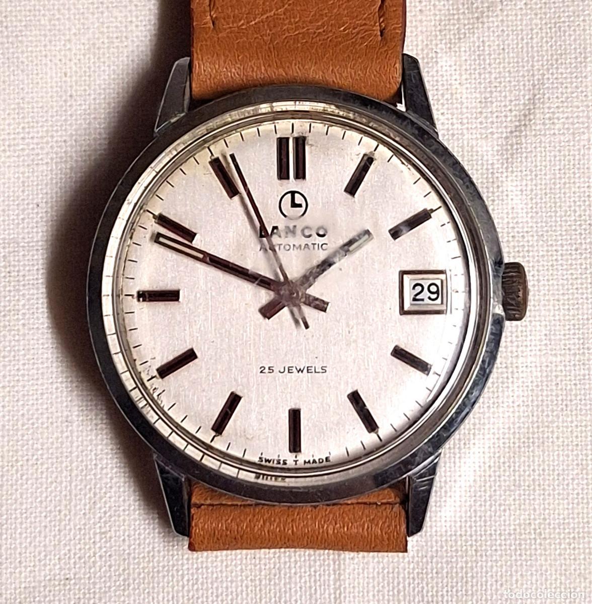 Relojes autom&aacute;ticos: Lanco Reloj Autom&aacute;tico con Calendario, funciona. Med. 35 mm - Foto 2
