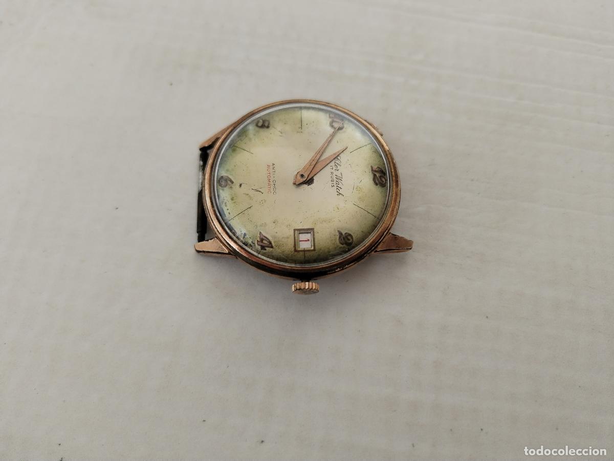 Relojes autom&aacute;ticos: ANTIGUO RELOJ AUTOMATICO CLER WATCH PLAQUE ORO - Foto 2