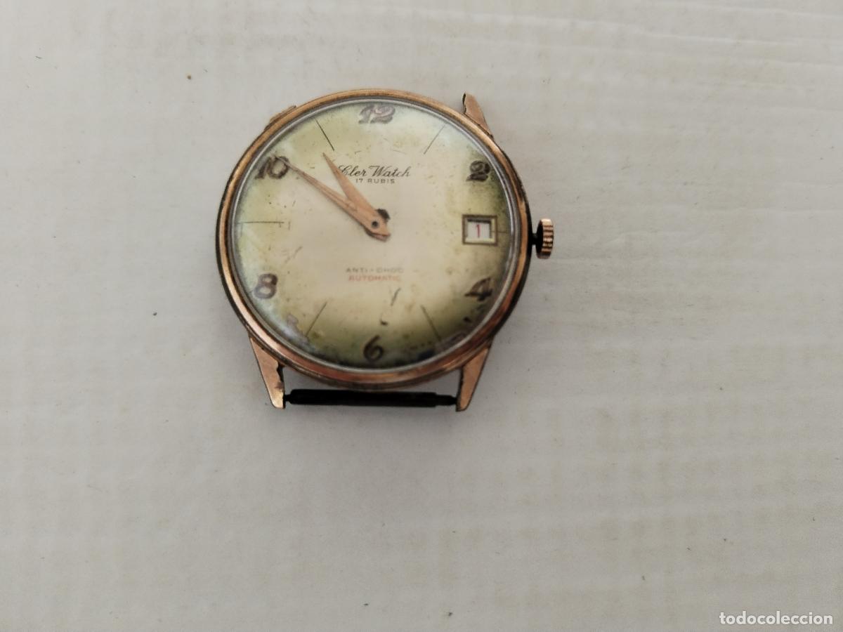 Relojes autom&aacute;ticos: ANTIGUO RELOJ AUTOMATICO CLER WATCH PLAQUE ORO - Foto 7