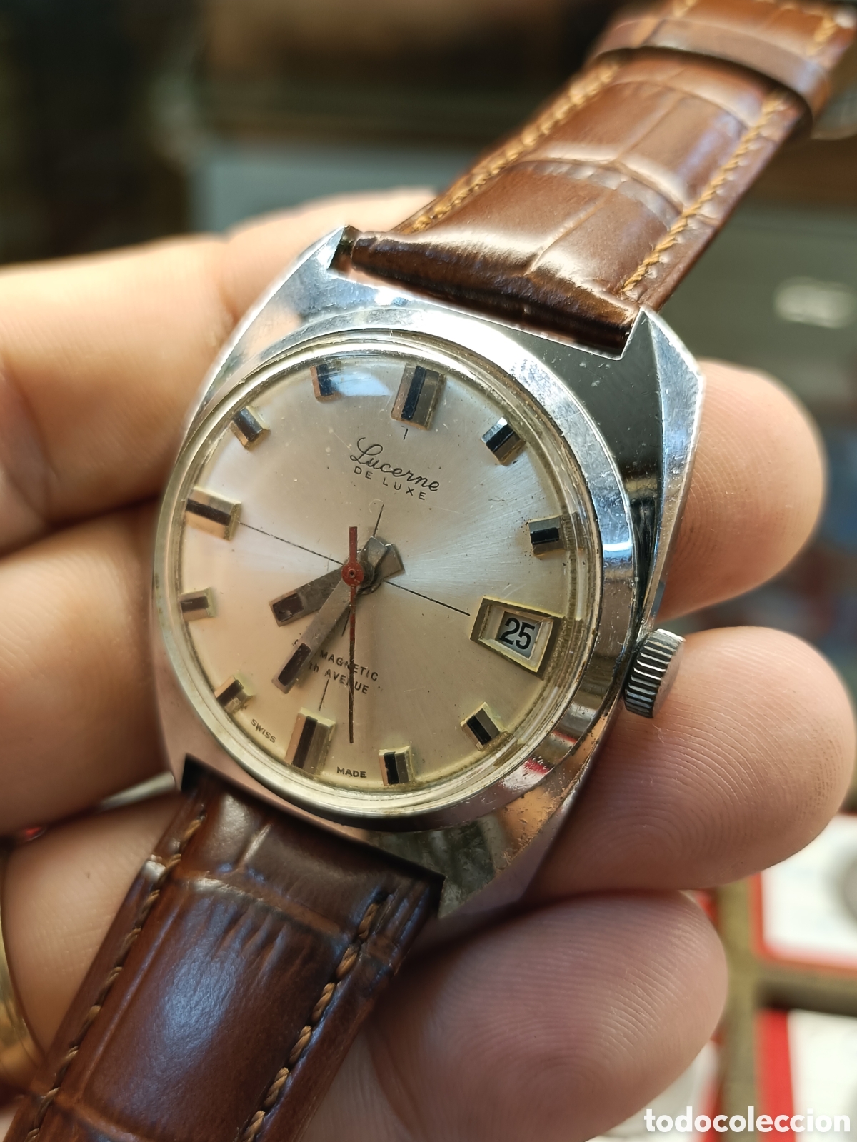 Relojes autom&aacute;ticos: RELOJ AUTOM&Aacute;TICO LUCERNE DE LUXE. 35 mm. FUNCIONANDO - Foto 3