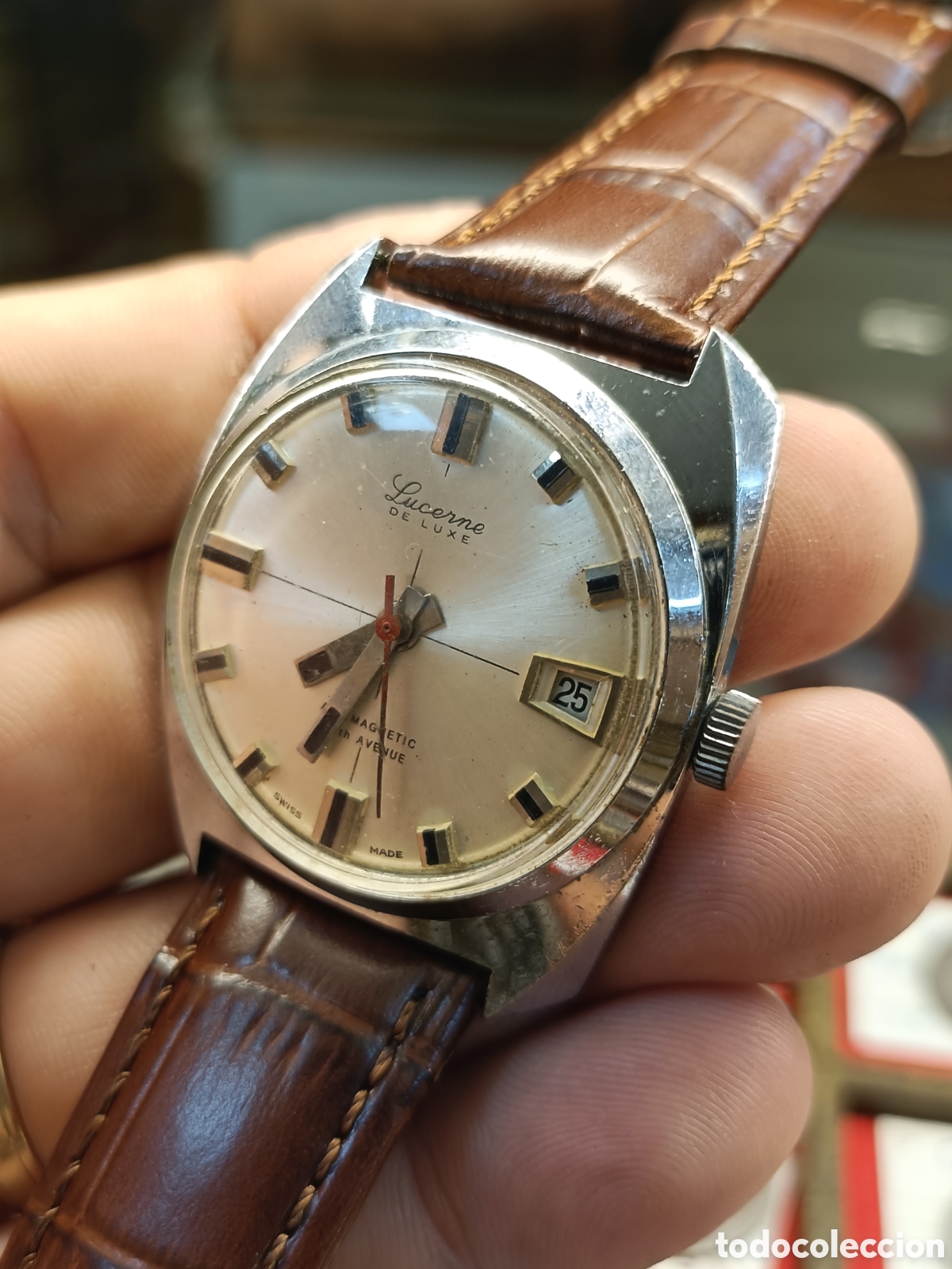 Relojes autom&aacute;ticos: RELOJ AUTOM&Aacute;TICO LUCERNE DE LUXE. 35 mm. FUNCIONANDO - Foto 4