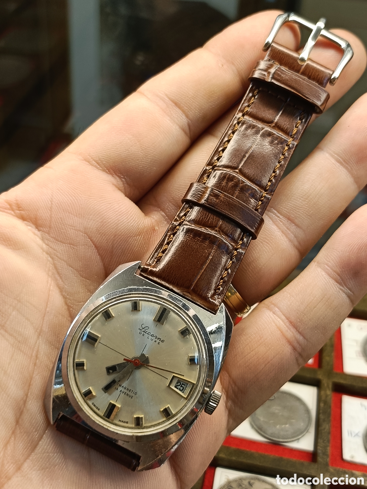 Relojes autom&aacute;ticos: RELOJ AUTOM&Aacute;TICO LUCERNE DE LUXE. 35 mm. FUNCIONANDO - Foto 9
