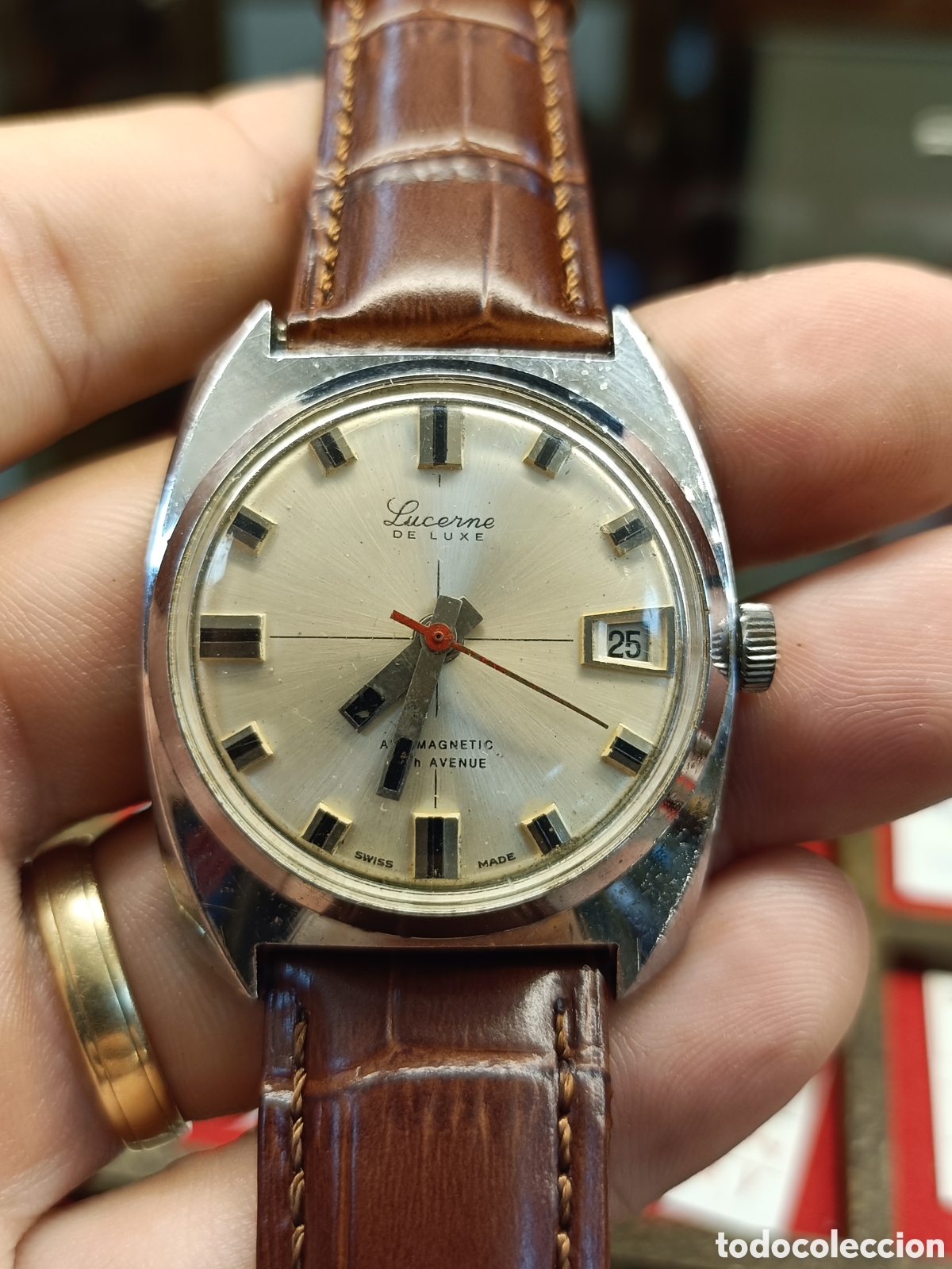 Relojes autom&aacute;ticos: RELOJ AUTOM&Aacute;TICO LUCERNE DE LUXE. 35 mm. FUNCIONANDO - Foto 1