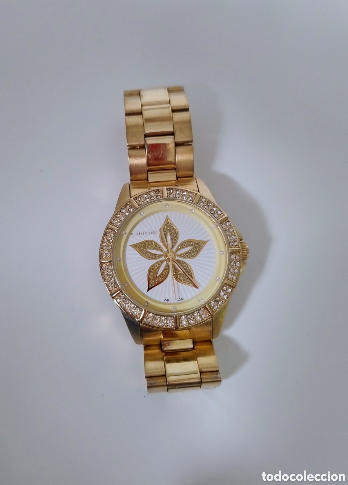 Relojes autom&aacute;ticos: Reloj dorado marca Lince - Foto 5