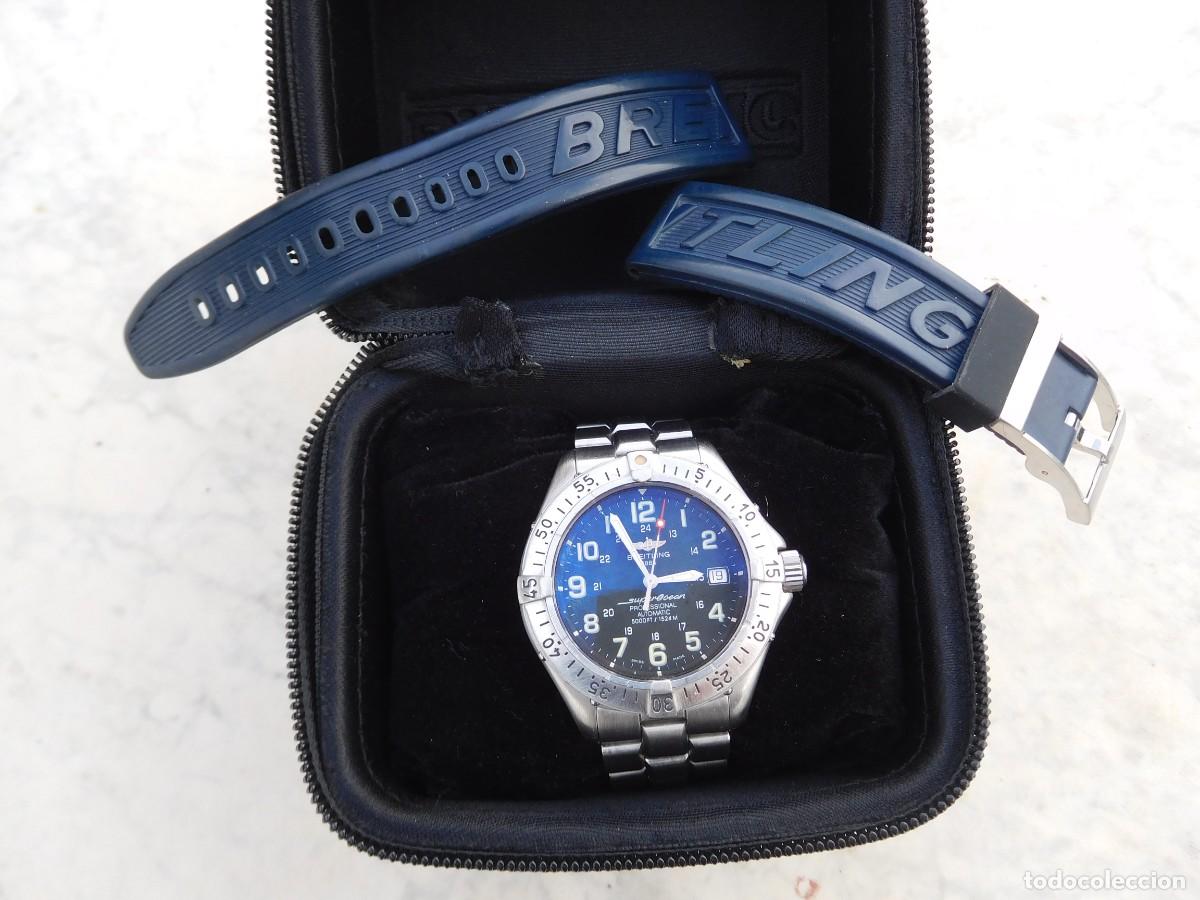 Relojes autom&aacute;ticos: Breitling super ocean A17345 Esfera negra - Foto 2