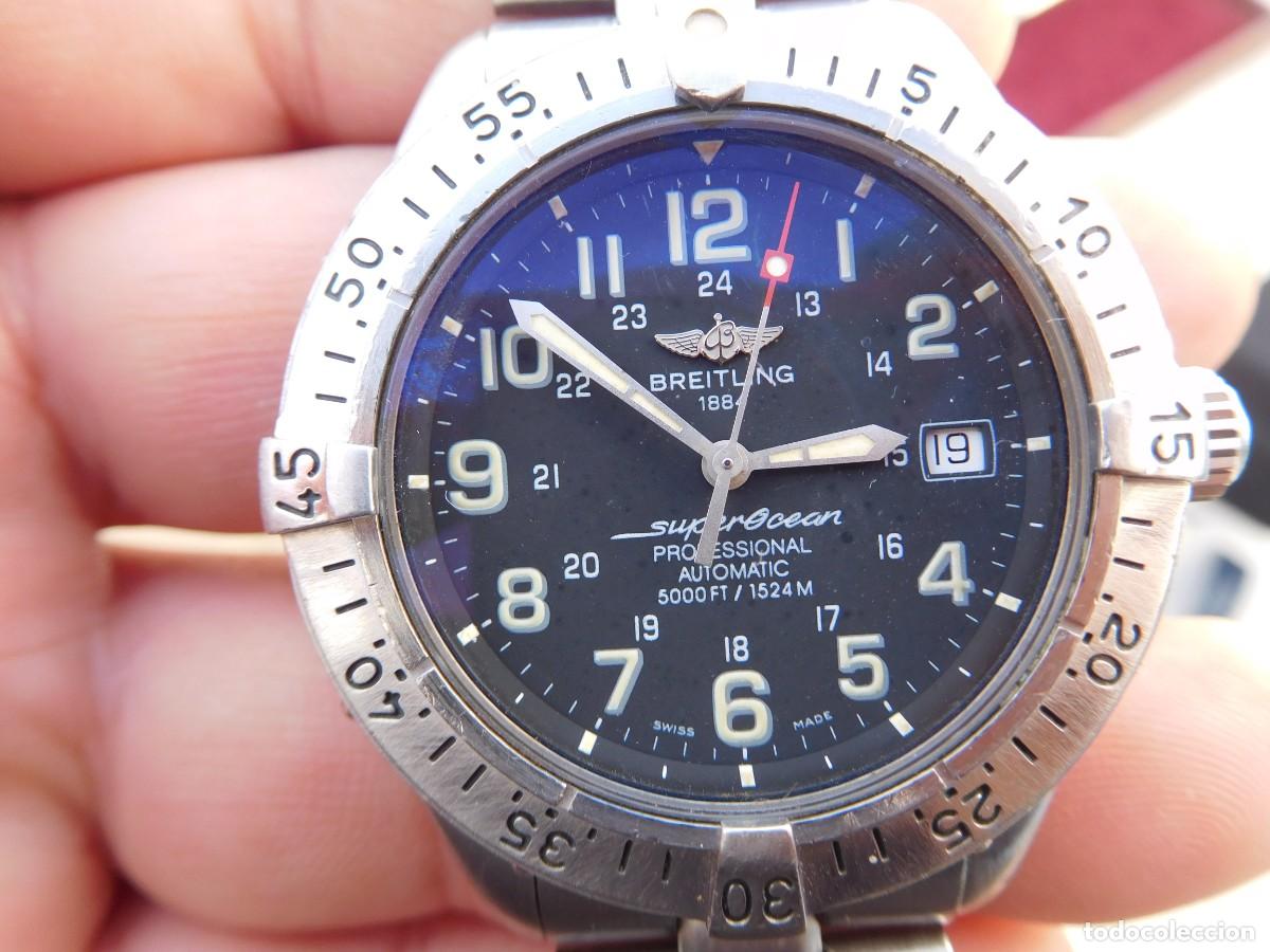 Relojes autom&aacute;ticos: Breitling super ocean A17345 Esfera negra - Foto 3
